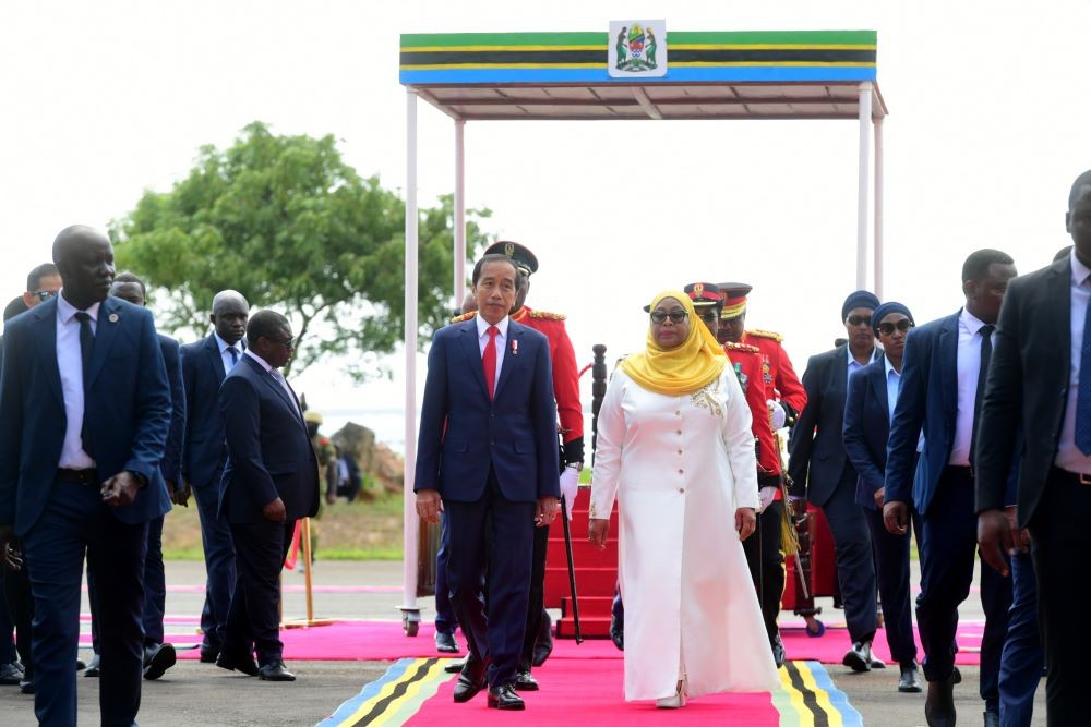Bertemu Presiden Tanzania, Jokowi Bahas Kerja Sama Energi hingga Farmasi. Foto: Biro Setpres.