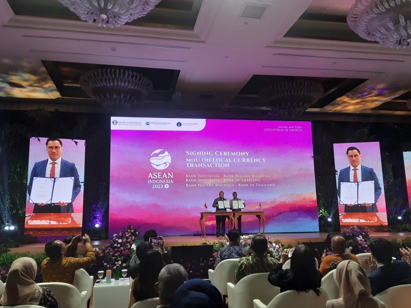Perkuat Kerja Sama Transaksi Mata Uang Lokal, BI Gandeng Malaysia dan Thailand. (Foto: MNC Michelle Natalia)