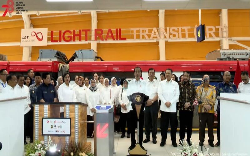 Jokowi: LRT Jabodebek Habiskan Anggaran Rp32,6 Triliun. Foto: Dok Sekpres