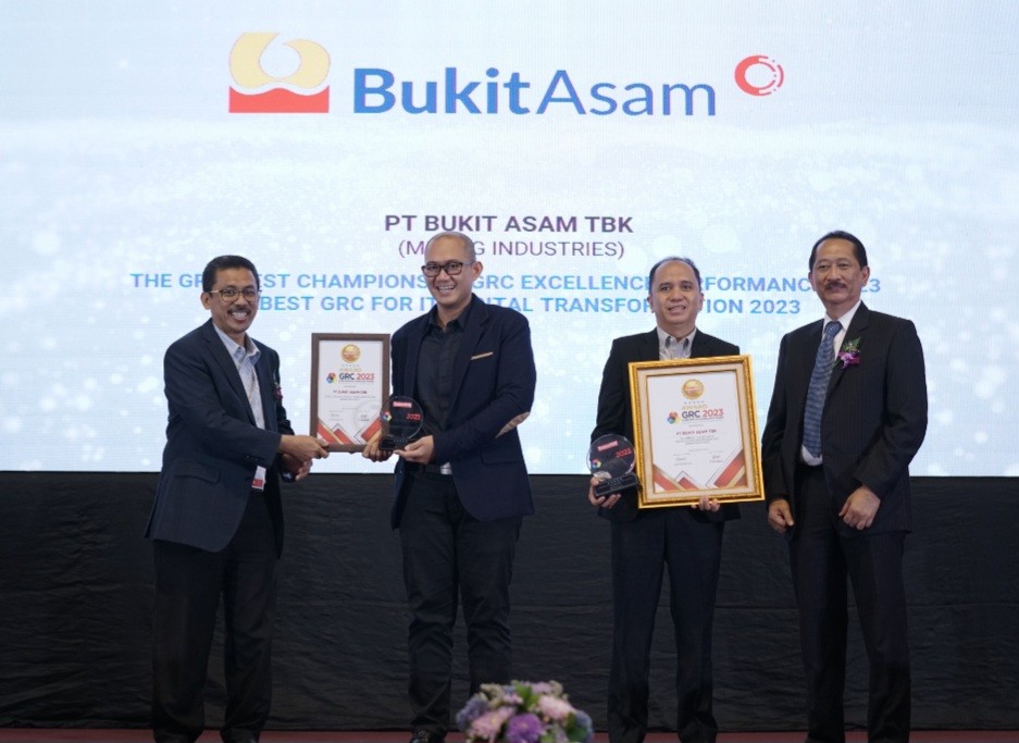 Terapkan Standar GRC Tinggi, Bukit Asam (PTBA) Sabet Empat Penghargaan (FOTO:Dok Ist)