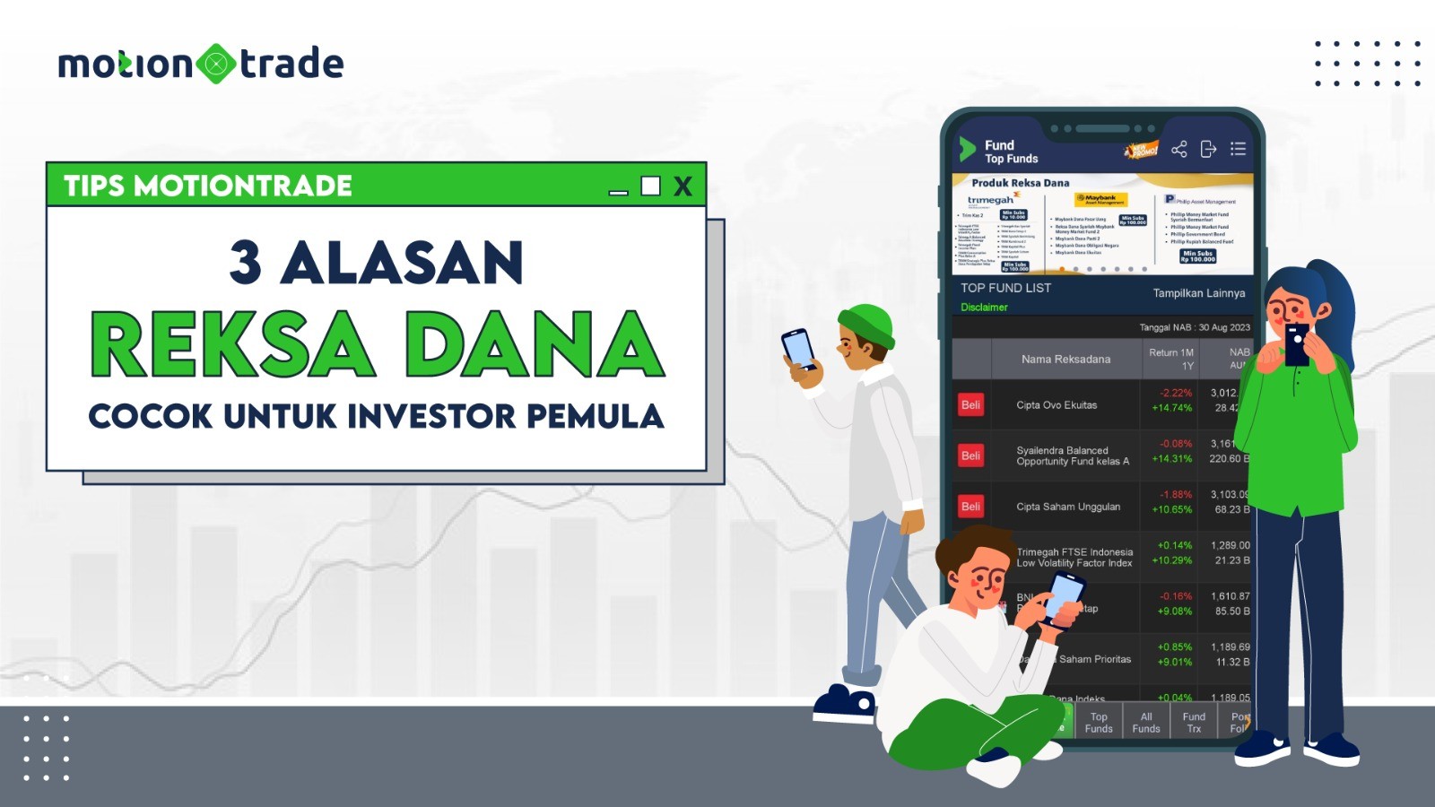 MotionTrade Bagikan Tiga Alasan Reksa Dana Cocok untuk Investor Pemula, Apa Saja? (Foto: MNC Media)