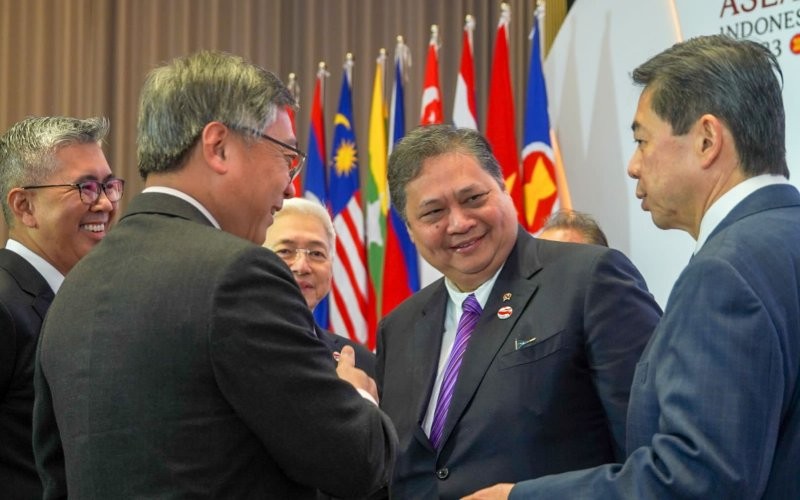 ASEAN DEFA Diluncurkan, Airlangga: Role Model Transaksi Digital Terintegrasi. Foto: MNC Media.