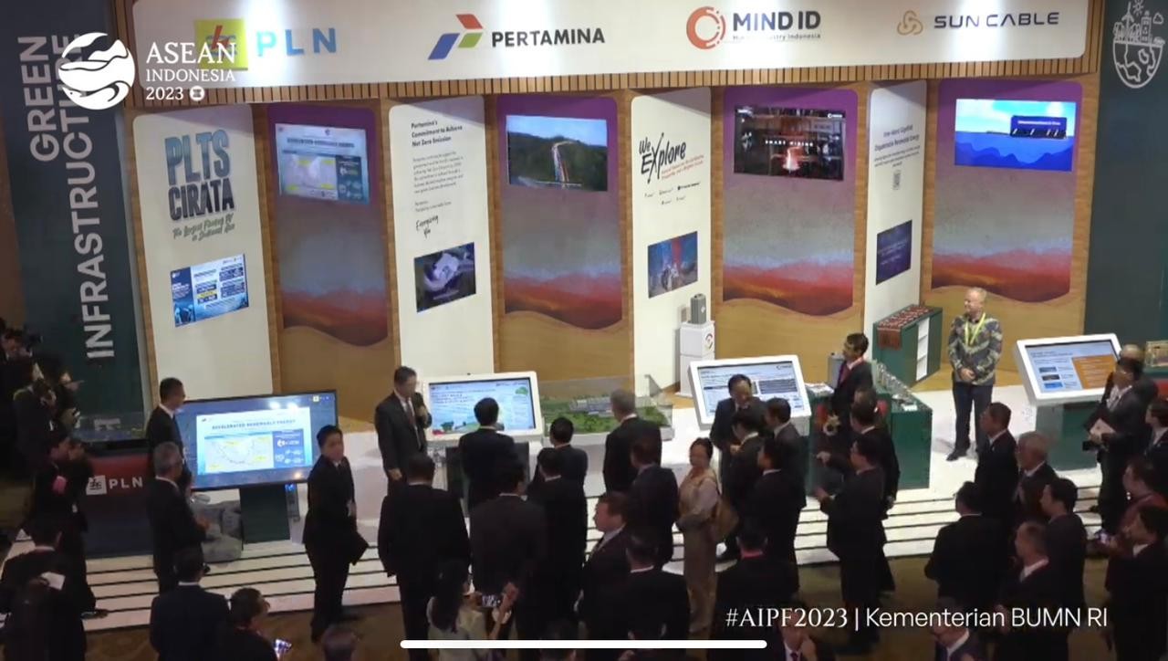 Pertamina Pamerkan Infrastruktur Hijau PLTP Lumut Balai Unit 2 di AIPF 2023. (Foto: Dok. Pertamina)