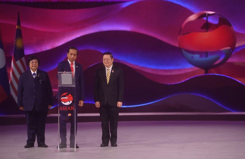 Jokowi Resmikan Pusat Koordinasi Pengendalian Pencemaran Asap Lintas Batas ASEAN  (foto: MNC Media)