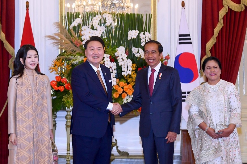 Depan Presiden Korsel, Jokowi Minta Grand Package Investasi USD9,8 Miliar Dimulai di 2023. (Foto: Biro Pers Setpres)