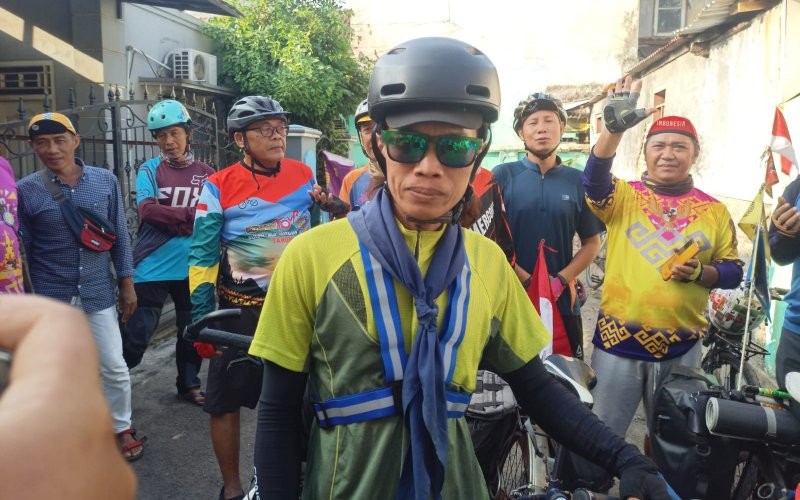 Warga Bandarlampung nekat berangkat haji naik sepeda (Ira Widyanti/MPI)