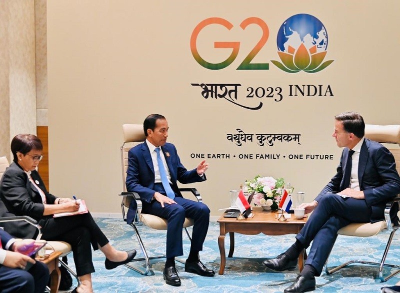 Presiden Jokowi bertemu Perdana Menteri (PM) Belanda Mark Rutte