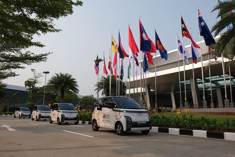 Ikut Kontribusi dalam KTT ASEAN 2023, Wuling Sediakan 150 Air ev untuk Delegasi 22 Negara. (Foto: MNC Media)