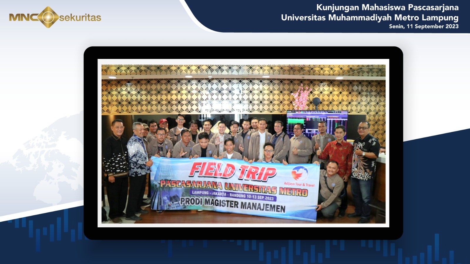 Aktif Dorong Literasi Pasar Modal, MNC Sekuritas Terima Kunjungan Mahasiswa Universitas Muhammadiyah Metro Lampung (Foto: MNC Media)