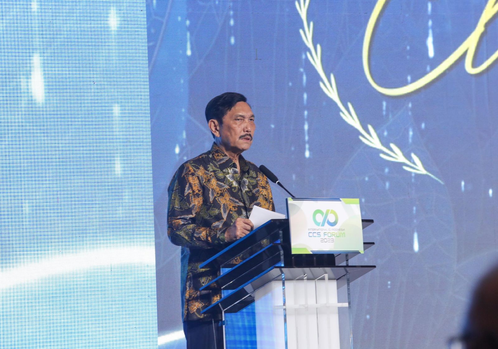 Luhut Inginkan Peraturan Penyimpanan Karbon RI 400 Gigaton Tuntas Bulan Ini. (Foto MNC Media)
