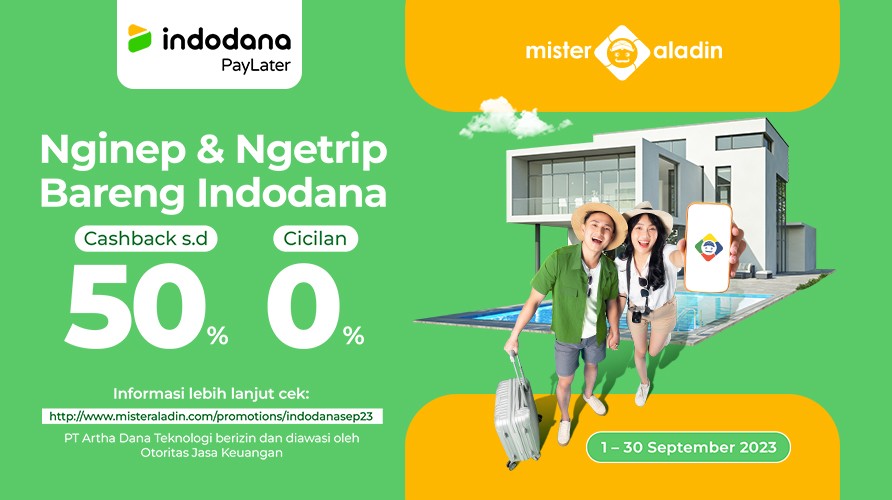 Booking Liburan di Mister Aladin, Bisa Bayar Nanti Plus Cashback hingga 50 Persen (foto: MNC Media)