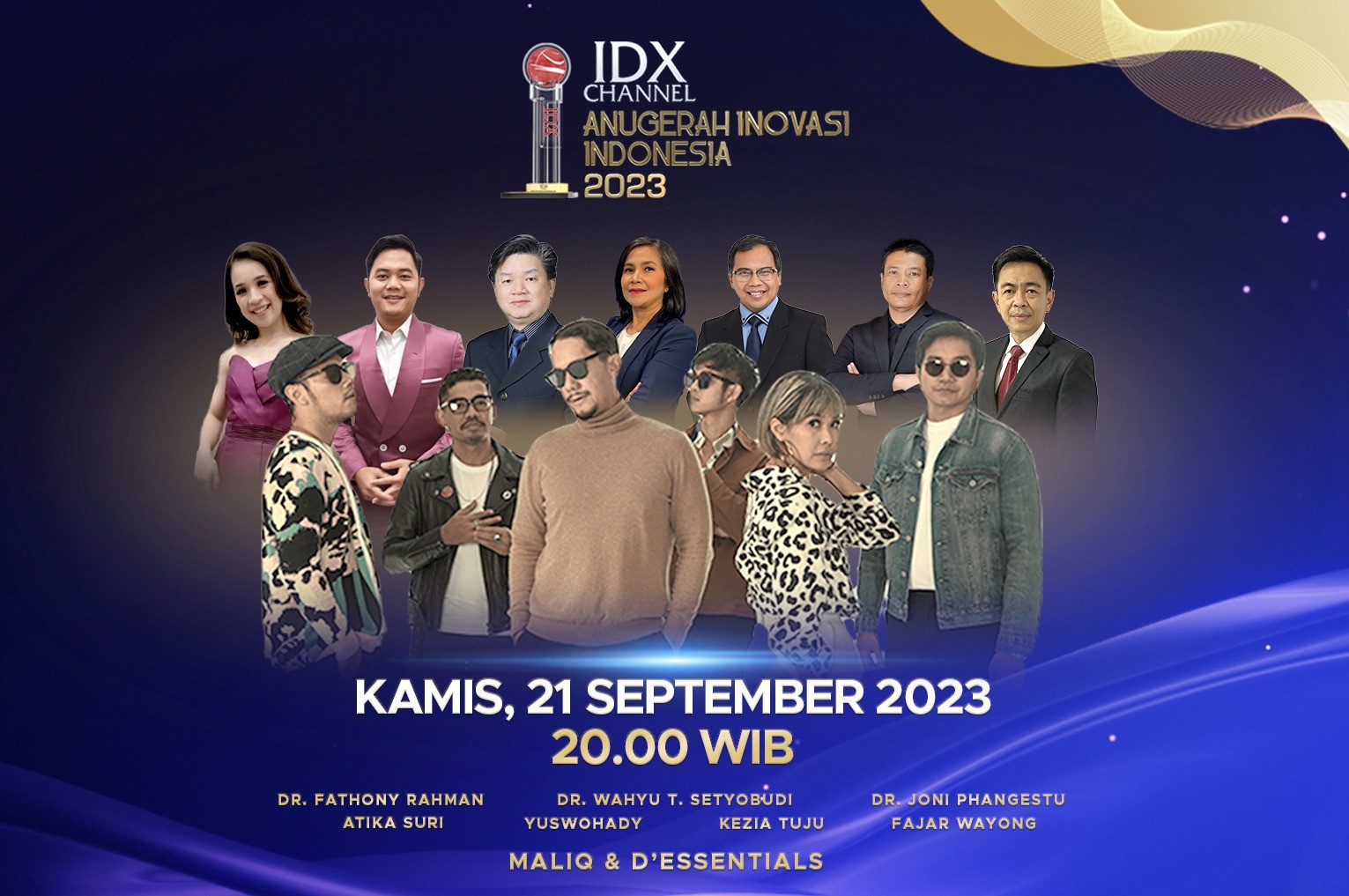 Hadirkan Maliq & D'Essentials, IDX Channel Anugerah Inovasi Indonesia 2023 Siap Digelar. (Foto: Doc. IDX Channel)