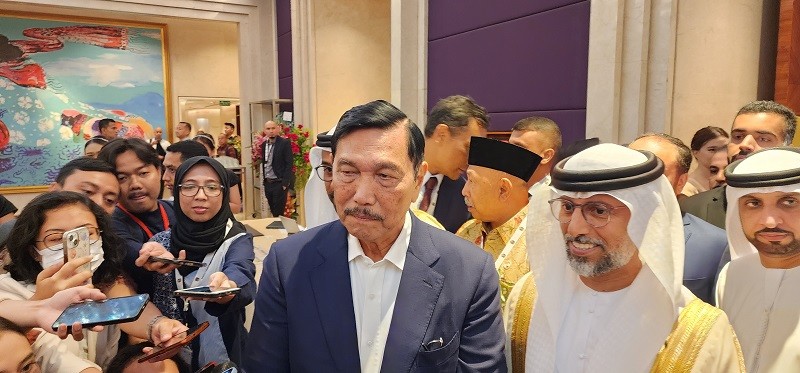 Luhut Tawarkan Proyek Energi Bersih 60GW Senilai Rp1.200 Triliun ke UEA. (Foto: Iqbal/MNC Media)