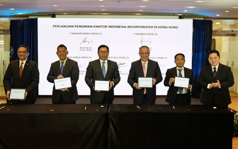 Menteri BUMN Erick Thohir meluncurkan website Indonesia Incorporated, Kamis (28/9/2023). 