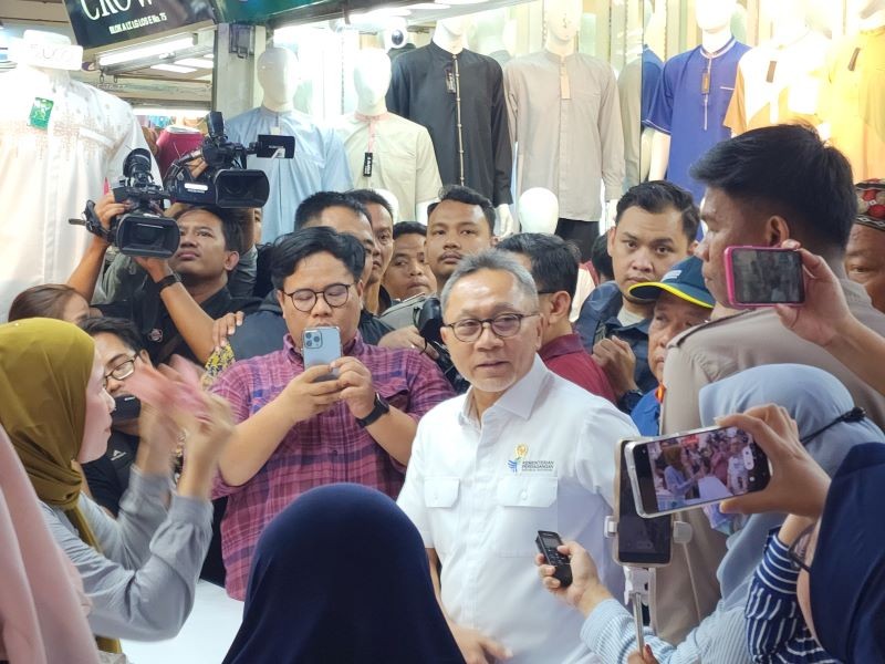 Mendag Larang TikTok Transaksi Jual Beli, Pedagang Tanah Abang Senang. (Foto: MNC Media)