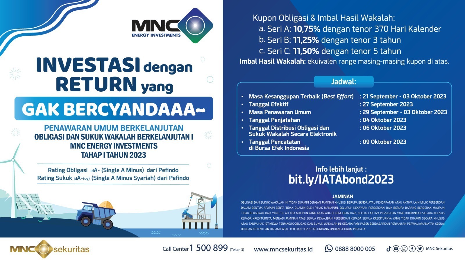 Kesempatan Terakhir Raih Kupon hingga 11,50 Persen Obligasi dan Sukuk Wakalah IATA (FOTO:MNC Media)