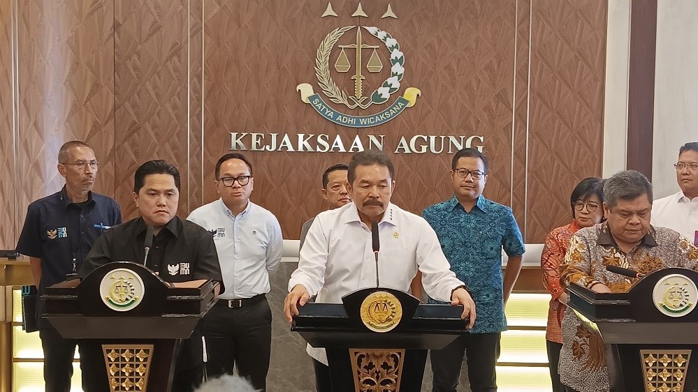 Laporkan Empat Dapen BUMN ke Kejagung, Erick Sebut Demi Perbaikan Sistem. (Foto Irfan Ma'ruf/MPI)