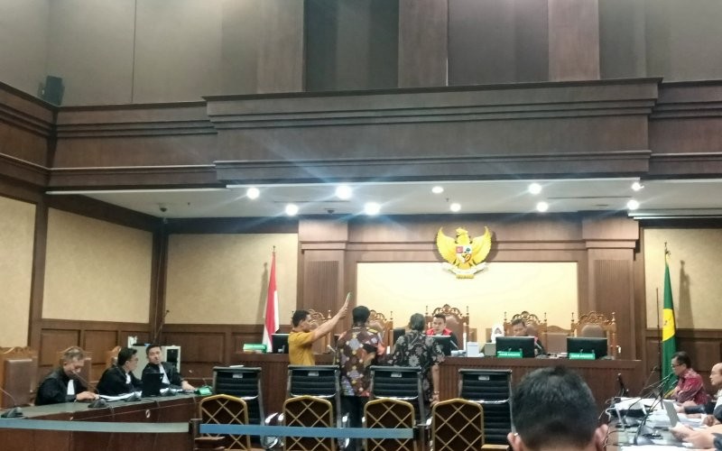 Pengadilan Tipikor Jakarta Pusat kembali menggelar sidang kasus korupsi proyek BTS 4G dengan terdakwa Mantan Menkominfo Johnny G Plate cs (Bachtiar Rojab/MPI)
