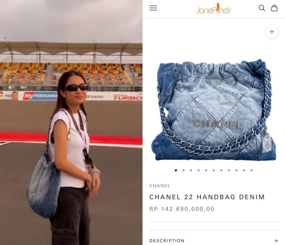 Harga Tas Mewah Azizah Salsha saat Nonton MotoGP Mandalika, Capai Rp142 Juta (FOTO:Dok IG Azizahsalsha.wearings)
