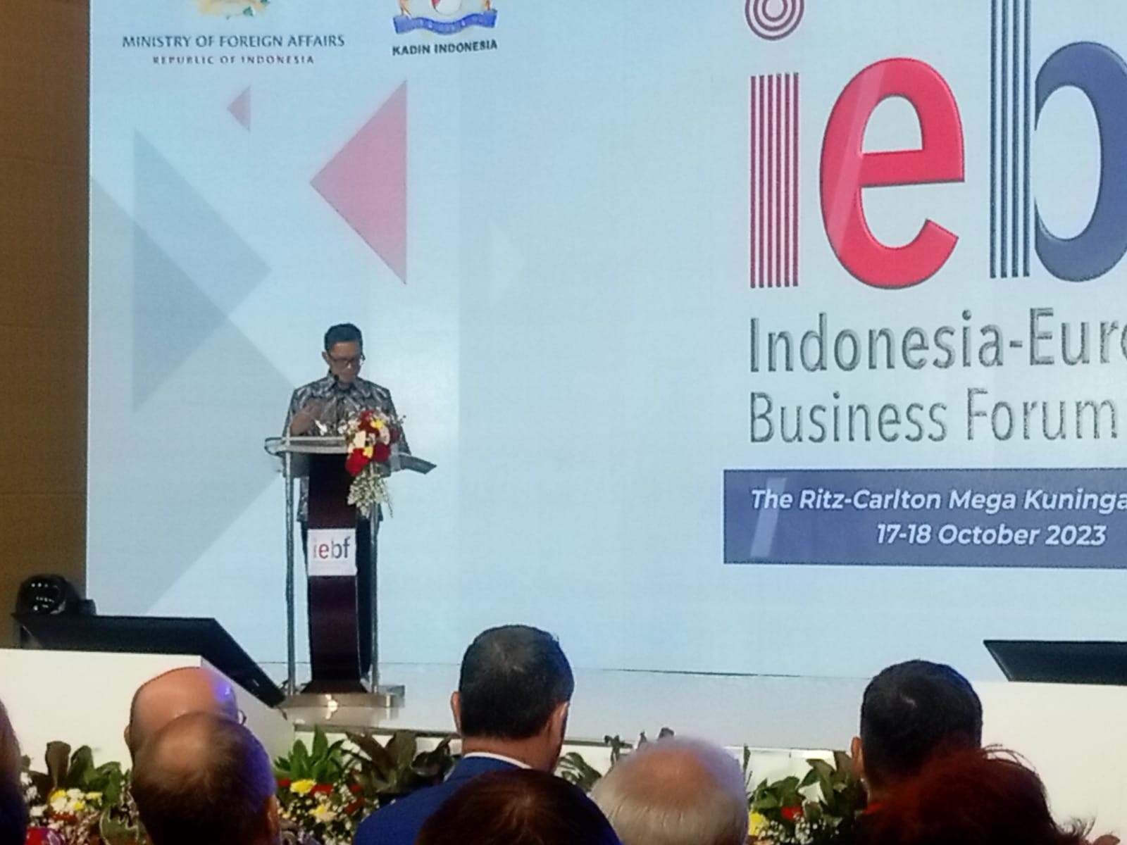 RI Promosi Hilirisasi di Indonesia-Europe Business Forum. (Foto: MNC Media)