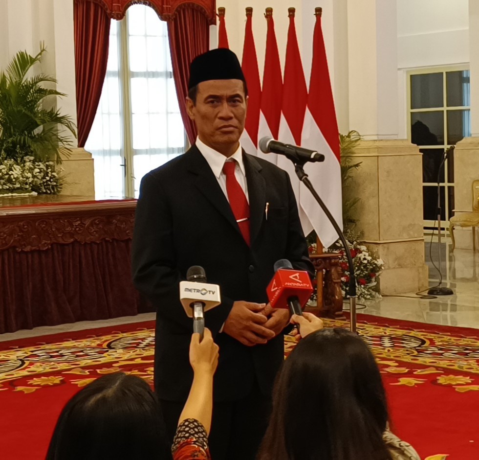 Usai Dilantik, Amran Langsung Konsolidasi dengan Pejabat Kementan Siang Ini. (Foto: Raka/MNC Media)