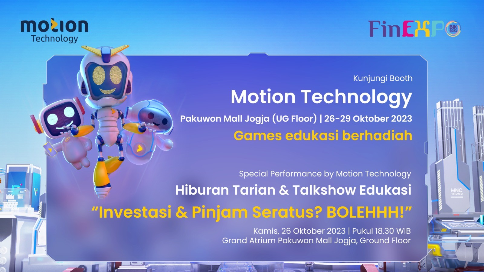 Tingkatkan Inklusi Keuangan, Motion Technology Hadir dalam Finansial Expo 2023. (Foto: MNC Media)