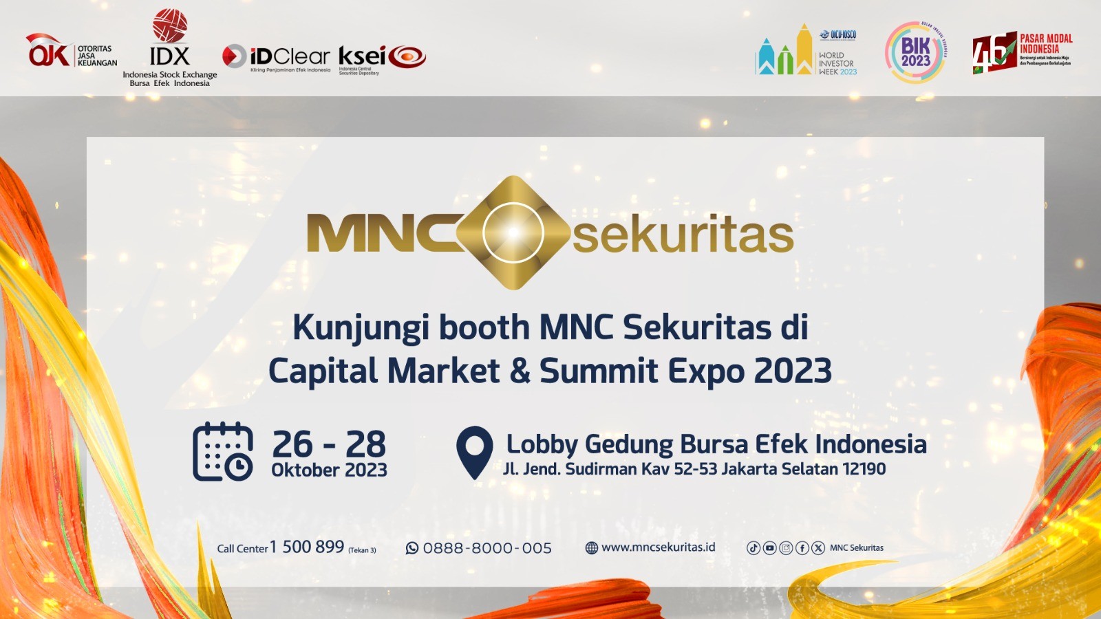 MNC Sekuritas Hadir di Capital Market Summit & Expo 2023. Foto: MNC Media.