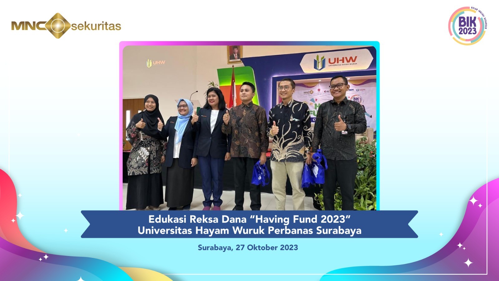 MNC Sekuritas dan PNM Investment Management Dorong Mahasiswa UHW Perbanas Jadi Investor Cerdas. (Foto MNC Media)