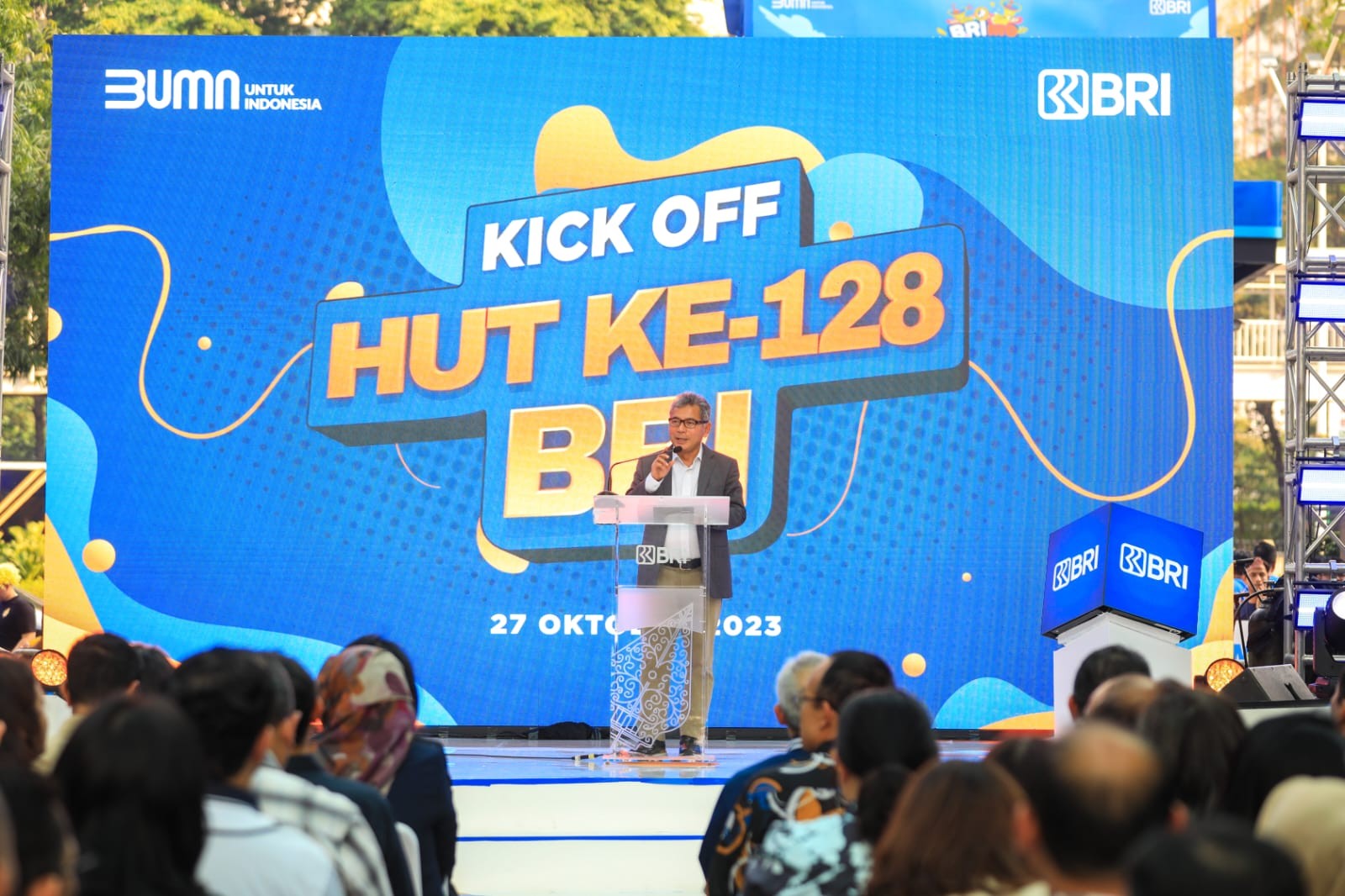 Terus Dampingi UMKM Selama Lebih dari Satu Abad, Ini Logo HUT BRI ke-128 (FOTO:Dok Ist)