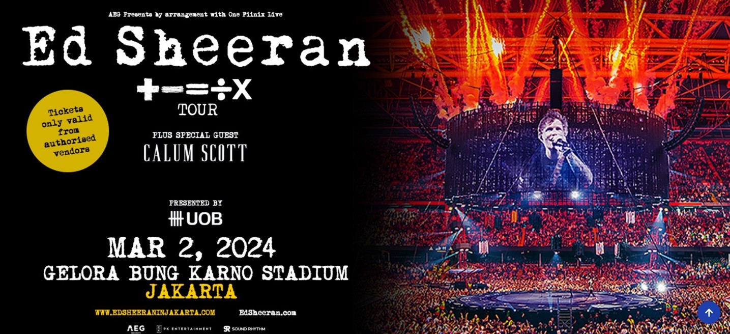 Tiket Konser Ed Sheeran Sudah Bisa Dibeli, Paling Murah Rp900 Ribu. (Foto MNC Media)