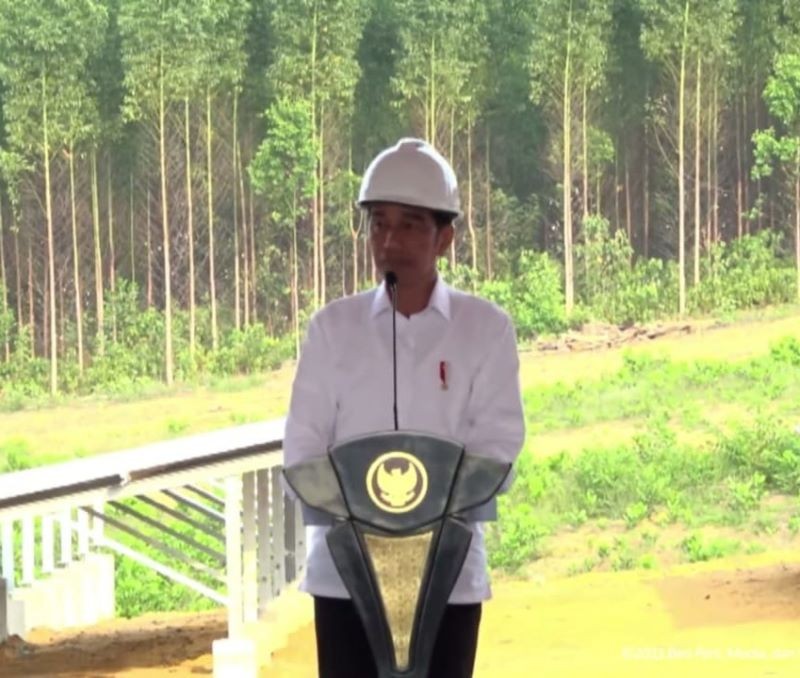 Groundbreaking PTLS di IKN, Jokowi Punya Permintaan Khusus. (Foto: Raka/MNC Media)