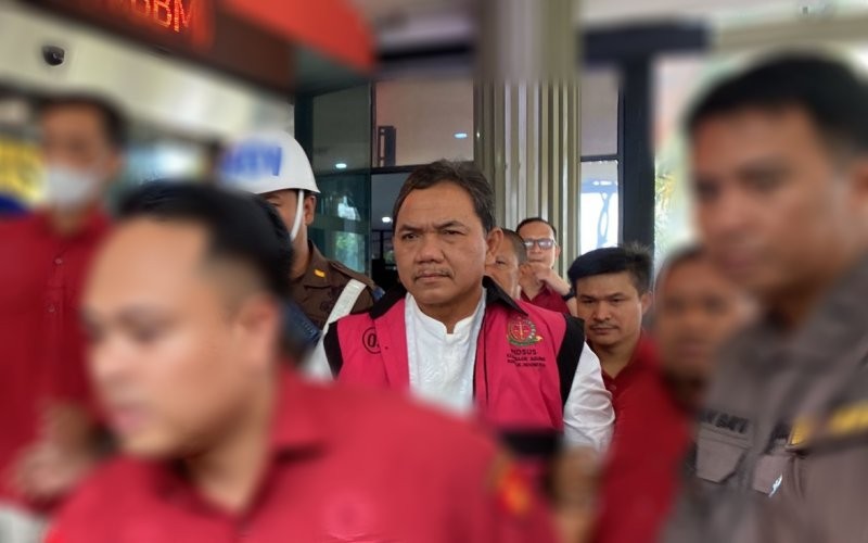 Anggota III Badan Pemeriksa Keuangan (BPK) Achsanul Qosasi (AQ) jadi tersangka baru kasus dugaan korupsi BTS 4G (Foto: Riana Rizkia/MPI)