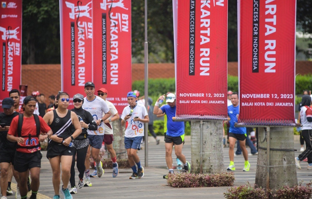 Gandeng Pemprov DKI, Pelari dari 21 Negara Meriahkan BTN Jakarta Run 2023  (FOTO:Dok Ist)