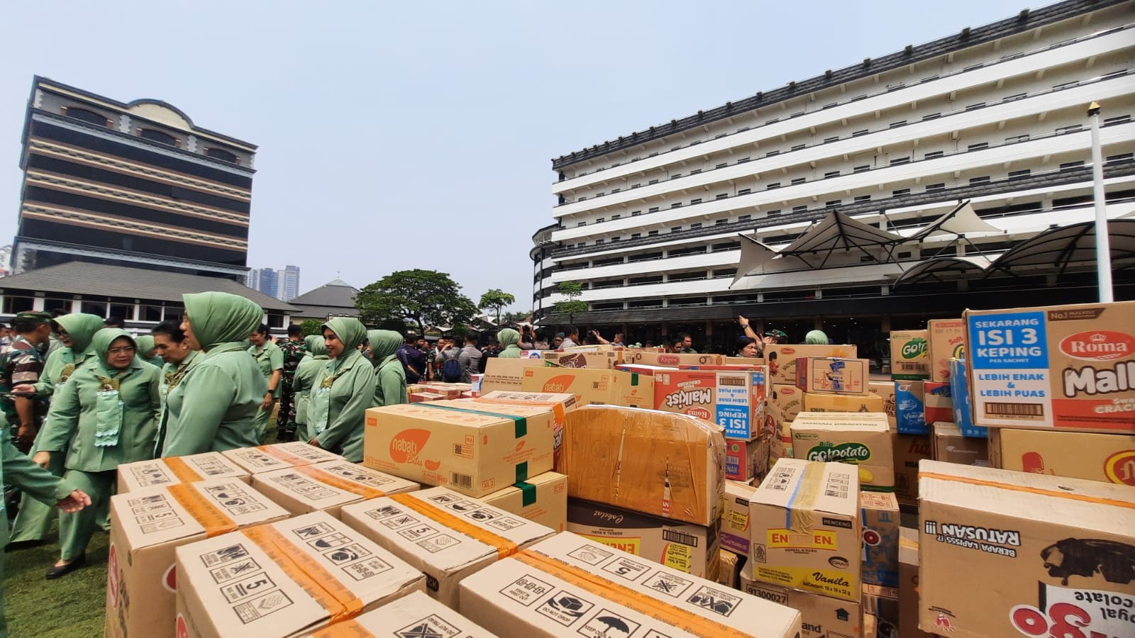 Mabesad Kirim Bantuan 50 Truk hingga Uang Rp10 Miliar ke Palestina. (Foto: Riana Rizkia/MNC Media)