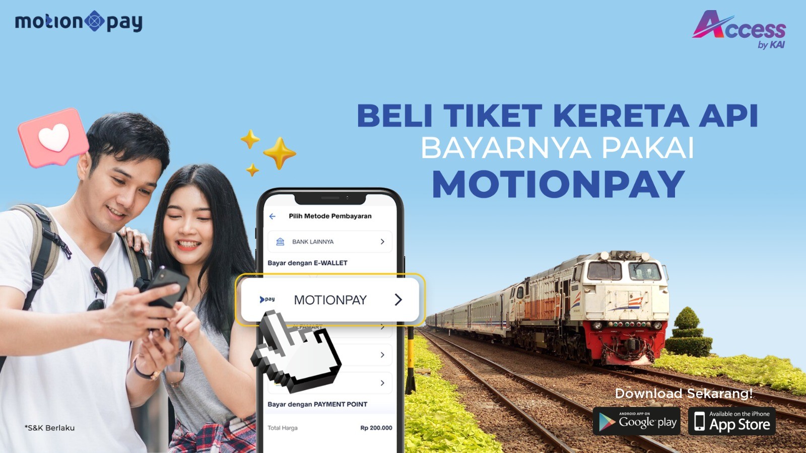 MotionPay Tersedia di Aplikasi KAI Access, Bisa Bayar Tiket Kereta (Foto: MNC Media)