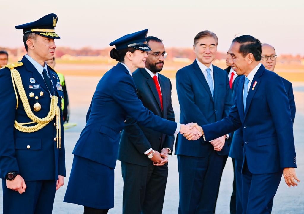 Bawa Pesan Perdamaian untuk Gaza, Presiden Jokowi Tiba di Washington DC. (Foto: MNC Media)