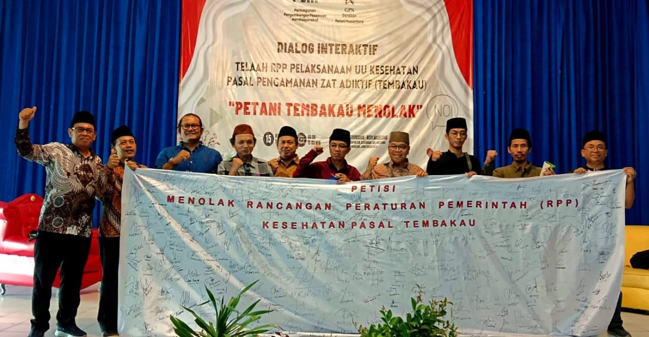 Petani dan Pekerja Tembakau Tegas Tolak RPP Kesehatan karena Dinilai Merugikan. (Foto: Dok. GPN dan P3M)