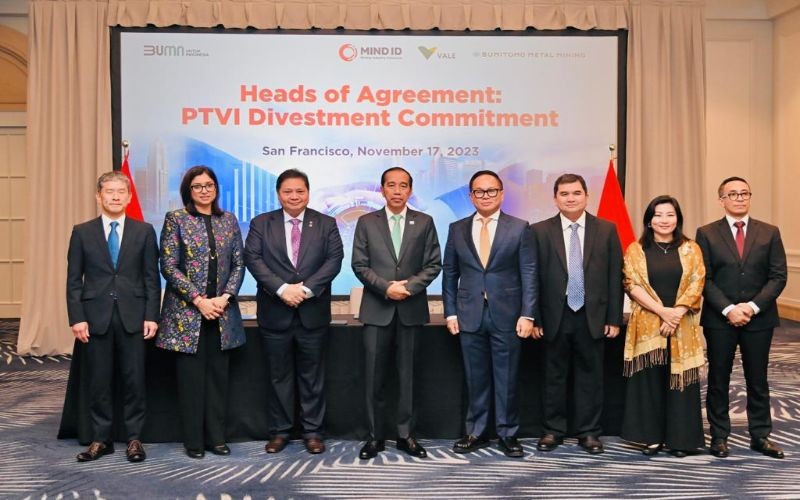 Jokowi Hadiri Penandatanganan HoA Divestasi Saham Vale, MIND ID Jadi Pengendali Mayoritas