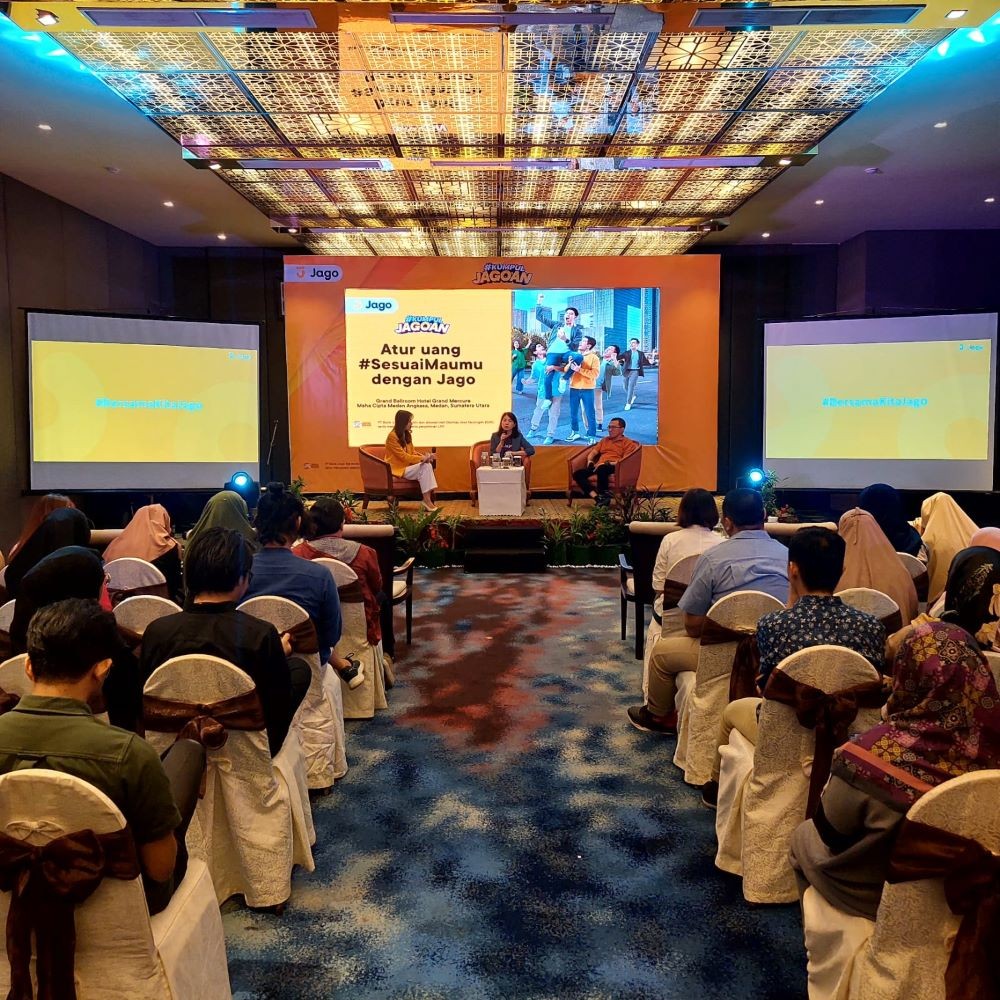 Bank Jago (ARTO) Ajak Masyarakat Melek Aplikasi Perbankan Digital. Foto: MNC Media.