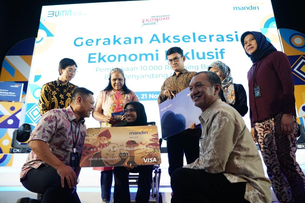 Bank Mandiri (BMRI) Buka 10.000 Rekening Tabungan bagi Penyandang Disabilitas. (Foto: MNC Media)