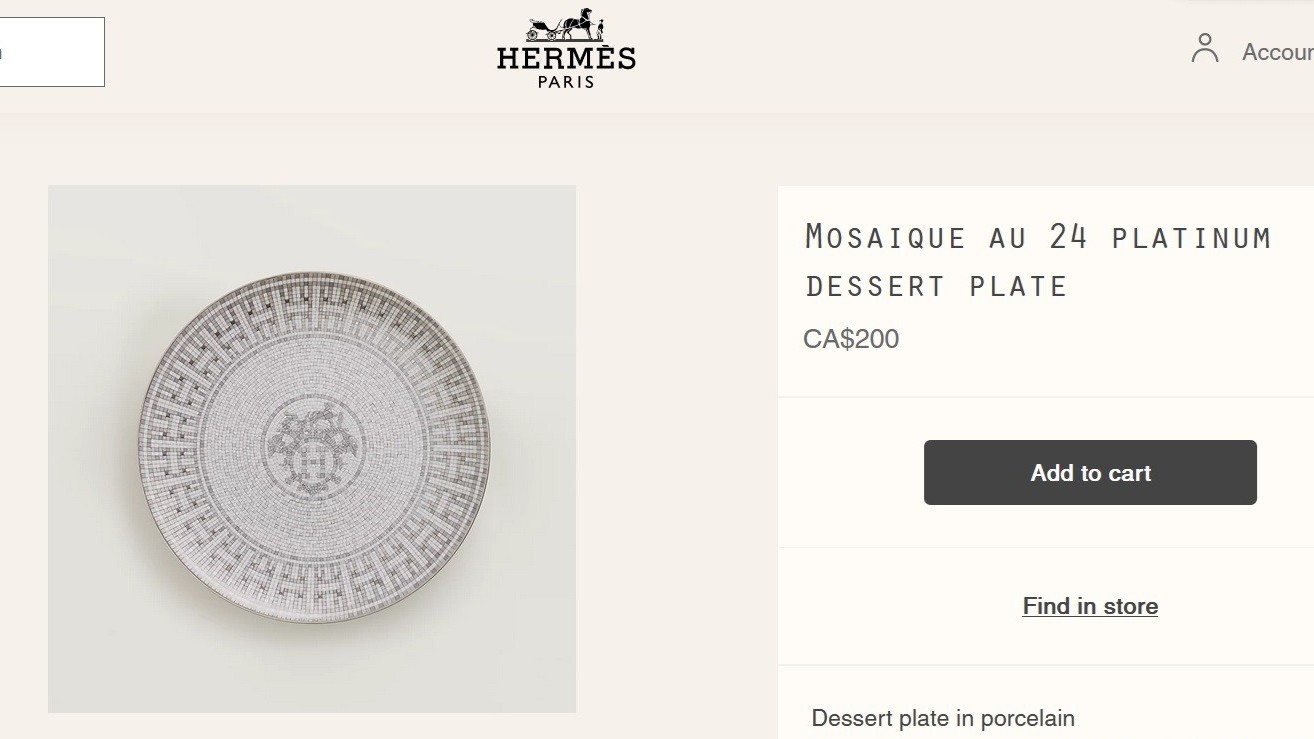 Fantastis, Segini Harga Souvenir Piring Hermes di Royal Wedding Putra Eks Bos AirAsia. (Foto Hermes)