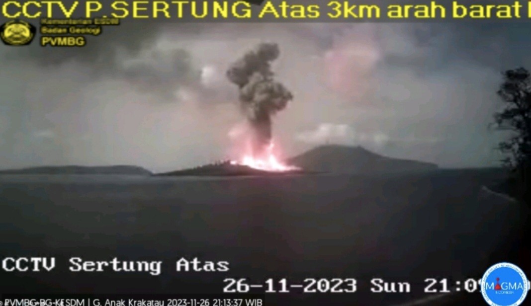 Gunung Anak Krakatau Sudah 66 Kali Erupsi sejak Awal 2023 (FOTO:Dok Ist)