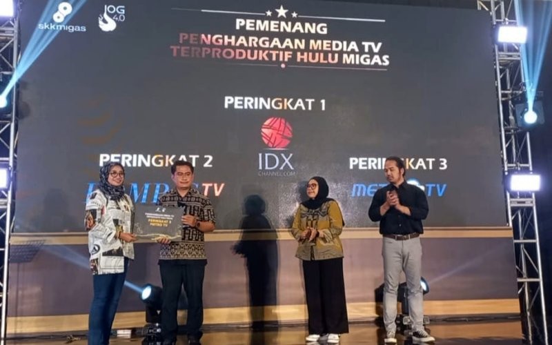 IDX Channel meraih penghargaan peringkat pertama dari SKK Migas dan perusahaan-perusahaan Kontraktor Kontrak Kerja Sama (KKKS). (IDX Channel)