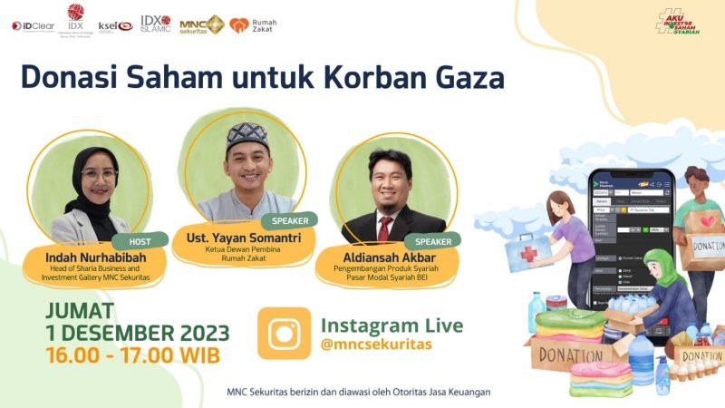 Jangan Lewatkan IG Live IG MNC Sekuritas Hari Ini, Filantropi Donasi Saham untuk Korban Gaza
