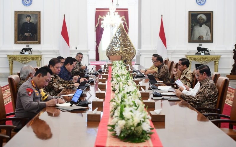 Presiden Jokowi Gelar Rapat di Istana Bahas Pajak Hiburan. (Foto: MNC Media)
