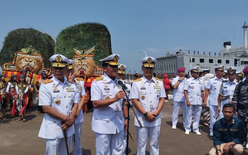 KSAL Laksamana TNI Muhammad Ali di peringatan Hari Armada RI, Selasa (5/12/2023) di Dermaga Pondok Dayung, Jakut (Carlos Roy/MPI)