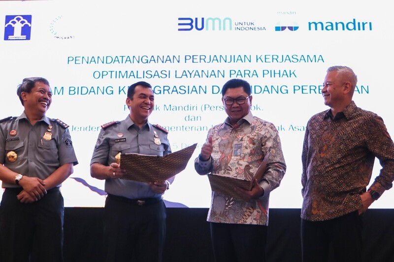Kembangkan Layanan Keimigrasian, Ditjen Imigrasi Gandeng Bank Mandiri. (Foto: MNC Media)