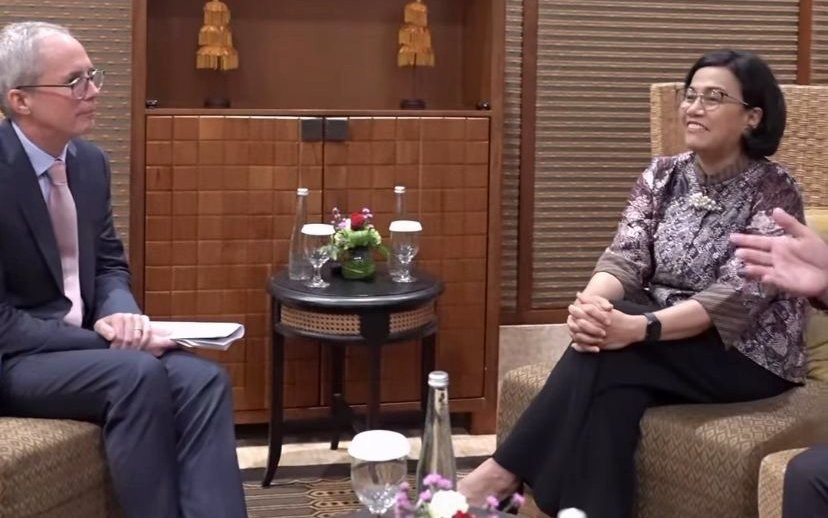 Menkeu Sri Mulyani bertemu dengan Vice President East Asia, South East Asia, and Pacific Asian Development Bank (ADB) yang baru, Scott Morris. (Instagram)