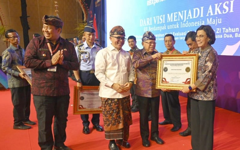 Kemenkeu meraih penghargaan kategori Instansi Pemerintah dengan Unit Kerja Terbanyak Peraih Zona Integritas menuju Wilayah Bebas dari Korupsi (WBK).