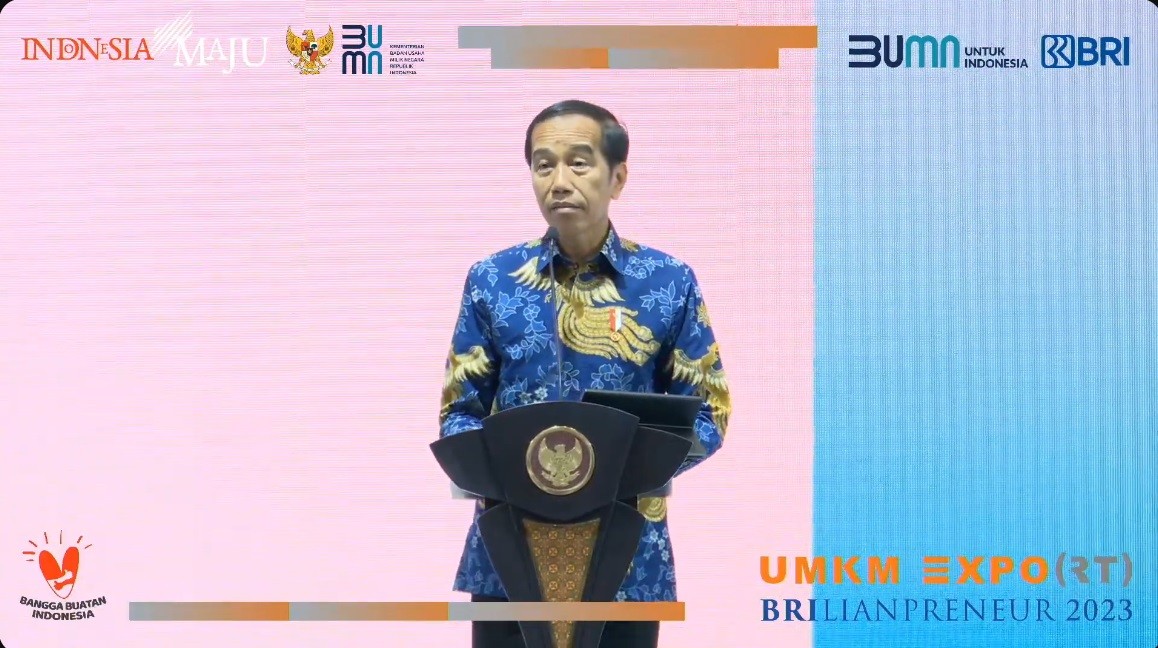Jokowi Ucapkan Terima Kasih kepada UMKM Telah Jadi Penopang Ekonomi RI. (Foto YouTube Bank BRI)